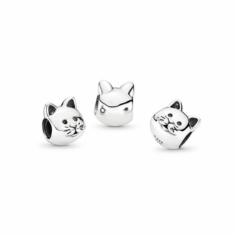 Pandora Australia Curious Cat Charm - Sterling Silver | ZLGEJP571